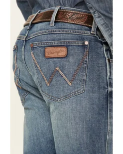 Wrangler Retro Men's Shadow Medium Wash Stretch Slim Bootcut Jeans - Long -Sheplers Sales 2000350741 400 P3