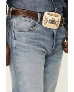 Wrangler Retro Green Men's Gralin Light Wash Stretch Slim Straight Jeans 7 Wrangler Retro Green Men's Gralin Light Wash Stretch Slim Straight Jeans -Sheplers Sales 2000350746 400 P2