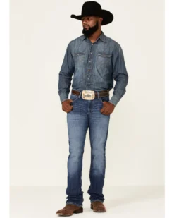 Wrangler 20X Men's Cynn Dark Wash Vintage Stretch Slim Bootcut Jeans