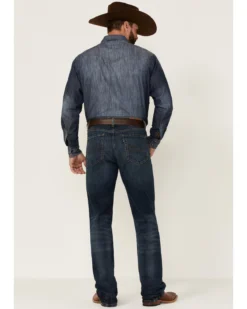 Rock & Roll Denim Men's Hooey Dark Vintage Double Barrel Relaxed Stackable Bootcut Jeans -Sheplers Sales 2000351105 400 P4