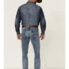 Rock & Roll Denim Men's Hooey Light Vintage Wash Revolver Stretch Slim Straight Jeans -Sheplers Sales 2000351106 400 P1