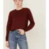Shyanne Women's Cropped Terry Sweatshirt -Sheplers Sales 2000351345 643 P1
