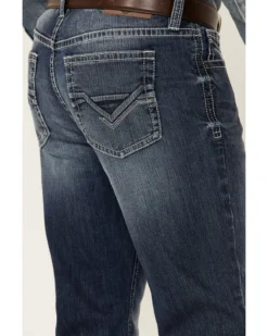 Cody James Men's Double Kicker Medium Dark Wash Stretch Relaxed Bootcut Jeans -Sheplers Sales 2000351797 400 P4
