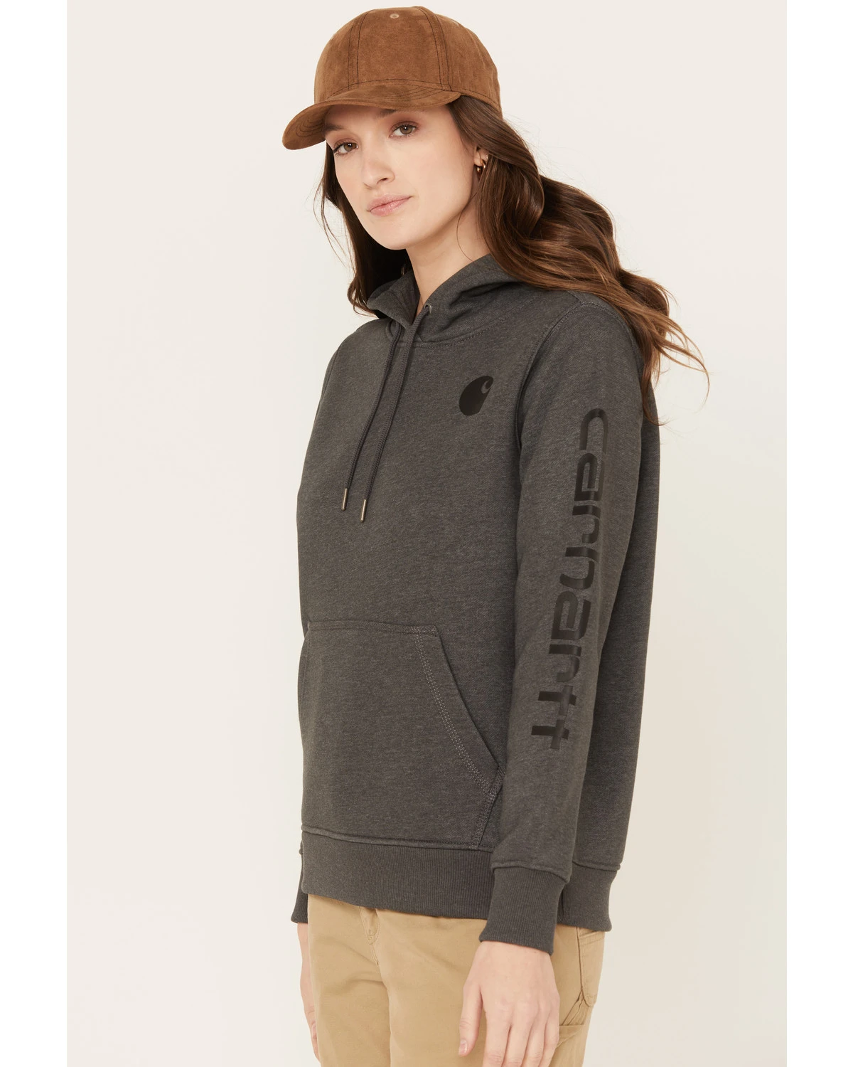 Carhartt Women's Clarksburg Graphic Sleeve Pullover Sweatshirt Hoodie 3 Carhartt Women's Clarksburg Graphic Sleeve Pullover Sweatshirt Hoodie