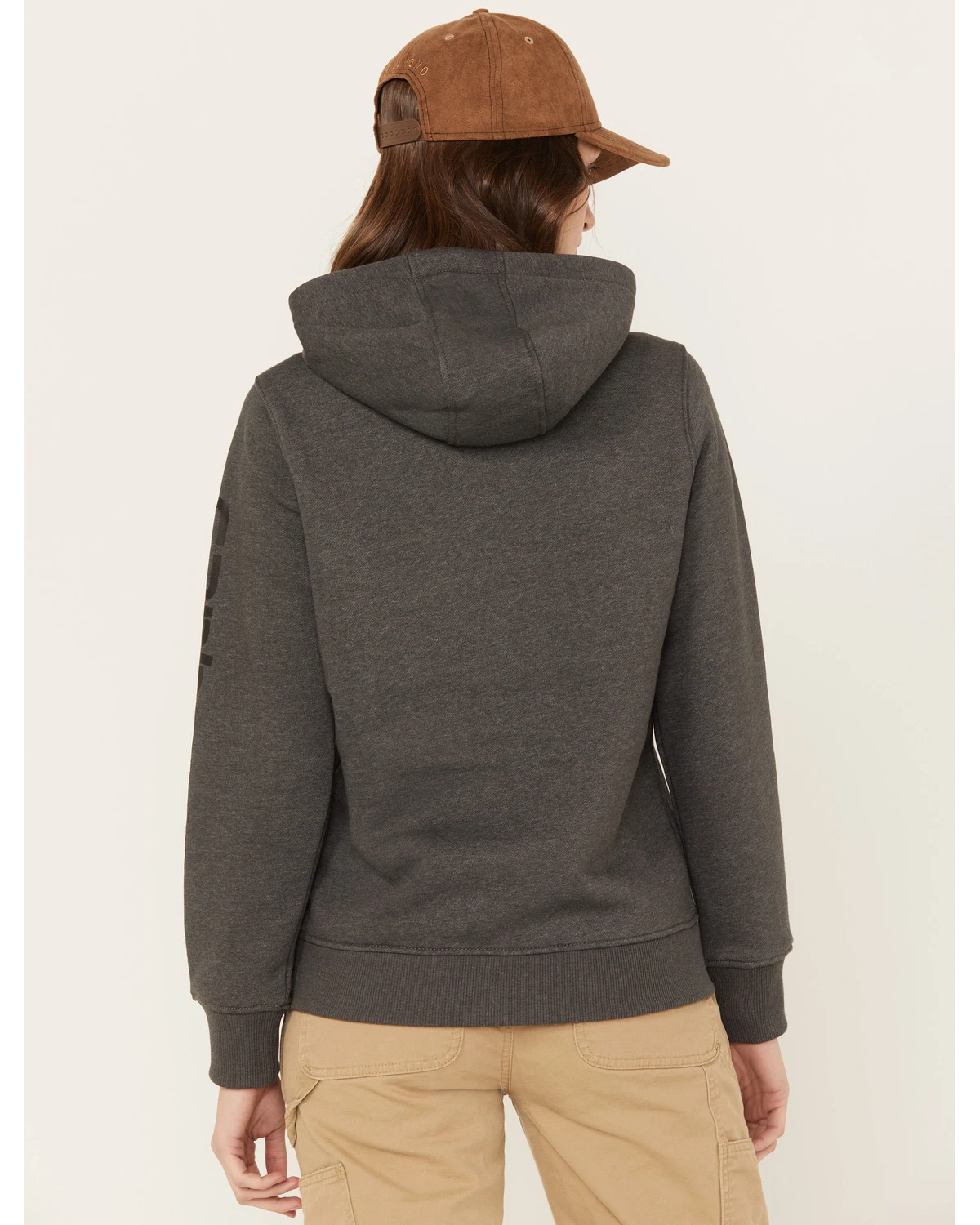 Carhartt Women's Clarksburg Graphic Sleeve Pullover Sweatshirt Hoodie 6 Carhartt Women's Clarksburg Graphic Sleeve Pullover Sweatshirt Hoodie - Image 4