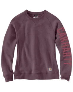 Carhartt Women's Relaxed Fit Midweight Crewneck Block Logo Sleeve Graphic Sweatshirt 5 Carhartt Women's Relaxed Fit Midweight Crewneck Block Logo Sleeve Graphic Sweatshirt -Sheplers Sales 2000353049 500 P2