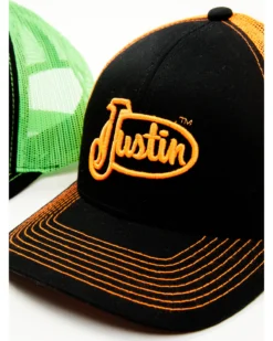 Justin Men's Assorted Embroidered Neon Logo Mesh Back Trucker Cap -Sheplers Sales 2000353917 900 P2