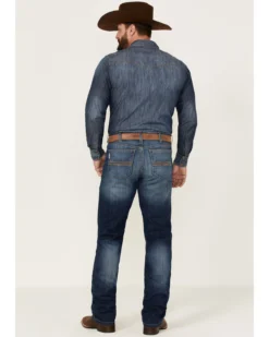 Cinch Men's Silver Label Medium Stonewash Performance Stretch Slim Straight Jeans -Sheplers Sales 2000355892 402 P3