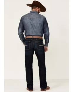 Ariat Men's M5 Newcastle Marshall Dark Wash Stretch Straight Leg Jeans -Sheplers Sales 2000357124 400 P3