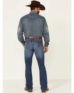 Wrangler Retro Men's Nightsky Medium Wash Stretch Slim Bootcut Jeans - Long -Sheplers Sales 2000358072 400 P3