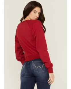 Wrangler Women's Chenille Logo Cropped Sweatshirt -Sheplers Sales 2000358085 600 P4