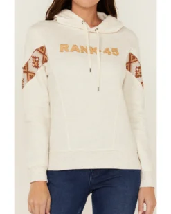 RANK 45 Women's Logo Southwestern Print Sleeve Trim Pullover Hooded Sweatshirt 8 RANK 45 Women's Logo Southwestern Print Sleeve Trim Pullover Hooded Sweatshirt -Sheplers Sales 2000358415 104 P3