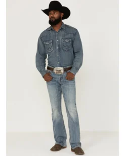 RANK 45 Men's Desert Ranch Performance Stretch Slim Bootcut Jeans