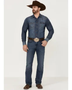 RANK 45 Men's Shotgun Wash Stackable Slim Straight Stretch Performance Jeans