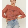 Cleo + Wolf Women's California Classic Graphic Thermal Pullover Sweatshirt -Sheplers Sales 2000359336 644 P1