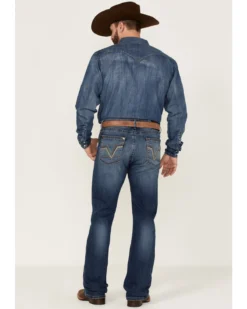 Rock 47 By Wrangler Men's Edmond Medium Wash Stretch Slim Bootcut Jeans -Sheplers Sales 2000359727 414 P3