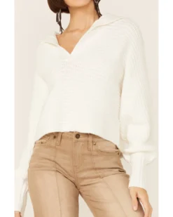 Revel Women's Sierra Collar Knit Long Sleeve Pullover Sweatshirt -Sheplers Sales 2000360280 100 P3