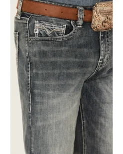 Rock & Roll Denim Men's Medium Vintage Wash Double Barrel Stretch Relaxed Straight Jeans 9 Rock & Roll Denim Men's Medium Vintage Wash Double Barrel Stretch Relaxed Straight Jeans -Sheplers Sales 2000360313 400 P4