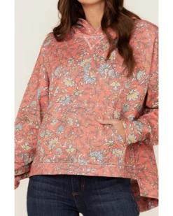 Hooey Women's Oversized Allover Floral Print Red Hoodie -Sheplers Sales 2000360947 600 P3