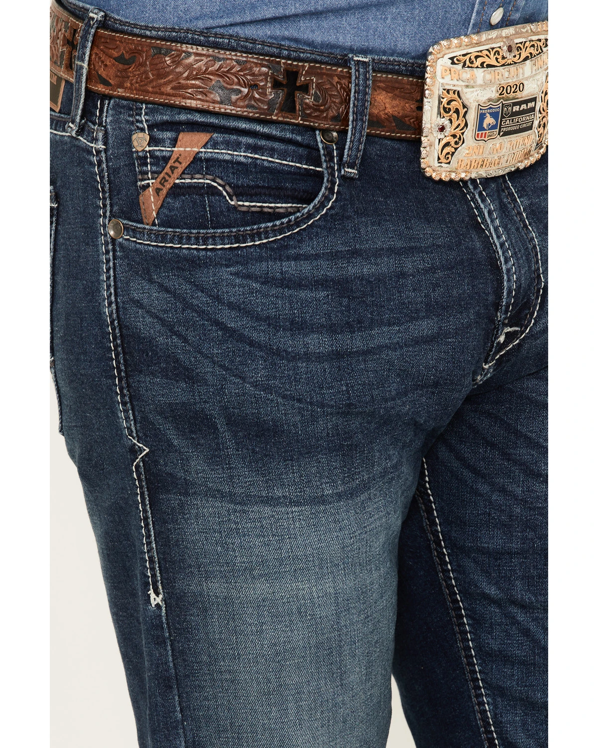 Ariat Men's M7 Marcello Dark Wash TekStretch Slim Straight Jeans 4 Ariat Men's M7 Marcello Dark Wash TekStretch Slim Straight Jeans - Image 2