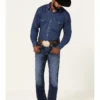 Rock 47 By Wrangler Men's Prichett Dark Wash Stretch Slim Straight Jeans -Sheplers Sales 2000361296 416 P1