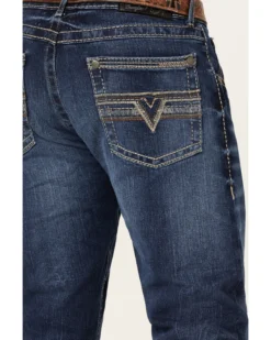 Rock 47 By Wrangler Men's Prichett Dark Wash Stretch Slim Straight Jeans -Sheplers Sales 2000361296 416 P4