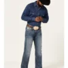 Cinch Men's Grant Medium Stonewash Broken Twill Performance Stretch Relaxed Bootcut Jeans -Sheplers Sales 2000362748 402 P1