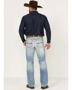 Cinch Men's Light Stonewash White Label Peformance Stretch Relaxed Straight Jeans 8 Cinch Men's Light Stonewash White Label Peformance Stretch Relaxed Straight Jeans -Sheplers Sales 2000362805 402 P3