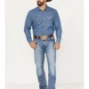 20X Wrangler Men's Mexia Light Wash Vintage Bootcut Stretch Denim Jeans