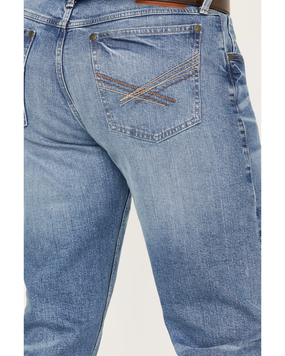 20X Wrangler Men's Mexia Light Wash Vintage Bootcut Stretch Denim Jeans 6 20X Wrangler Men's Mexia Light Wash Vintage Bootcut Stretch Denim Jeans - Image 4