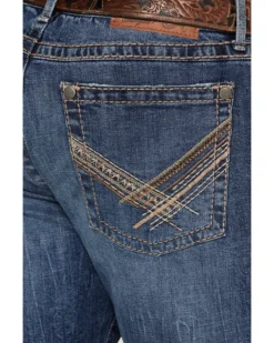 Rock 47 By Wrangler Men's Baltic Light Medium Wash Stretch Slim Bootcut Jeans -Sheplers Sales 2000365079 413 P4