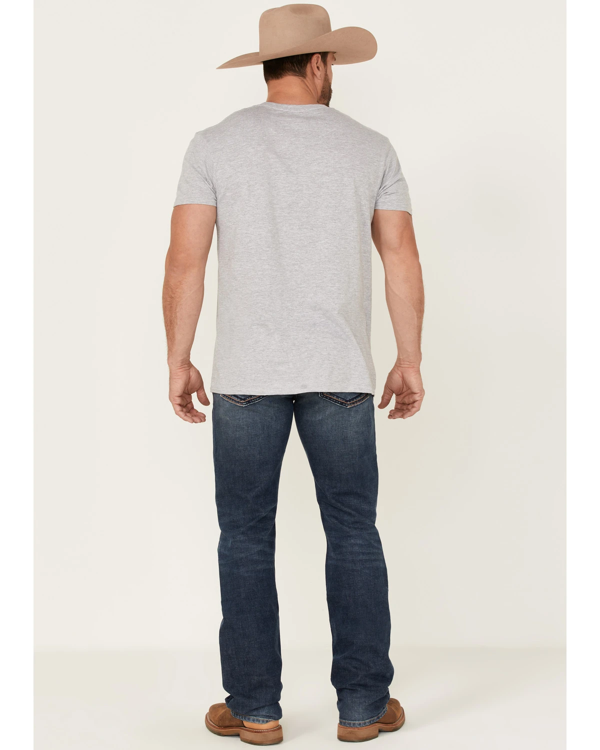 Moonshine Spirit Men's Corral Dust Medium Dark Wash Stretch Slim Straight Jeans 5 Moonshine Spirit Men's Corral Dust Medium Dark Wash Stretch Slim Straight Jeans - Image 3