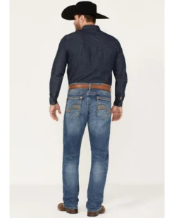 Rock 47 By Wrangler Men's Ash Medium Wash Stretch Slim Straight Jeans -Sheplers Sales 2000366716 414 P3