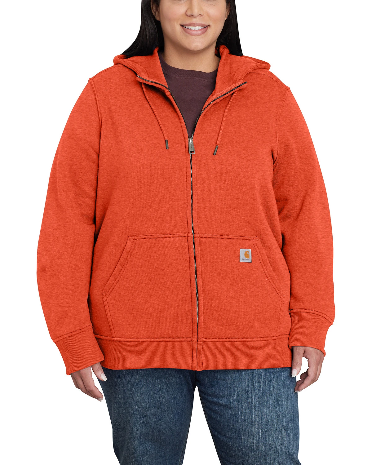 Carhartt Women's Earthan Clay Midweight Zip-Front Hooded Work Jacket - Plus 3 Carhartt Women's Earthan Clay Midweight Zip-Front Hooded Work Jacket - Plus