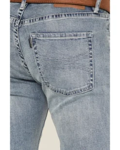 Rock & Roll Denim Men's Hooey Light Vintage Wash Revolver Stretch Slim Straight Jeans -Sheplers Sales 2000367640 205 P2