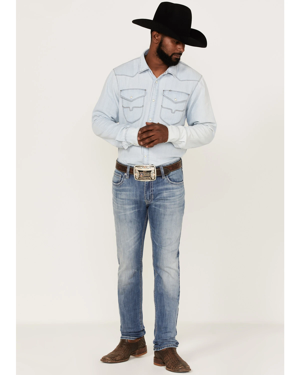 Rock & Roll Denim Men's Rifle Light Wash Reflex Stretch Skinny Jeans 5 Rock & Roll Denim Men's Rifle Light Wash Reflex Stretch Skinny Jeans - Image 3