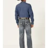 Rock & Roll Denim Men's Double Barrel Medium Wash Two Tone Raise Relaxed Straight Jeans -Sheplers Sales 2000367647 203 P1
