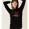 Blended Women's Keep Rollin Black Graphic Hoodie Sweater -Sheplers Sales 2000367722 001 P1