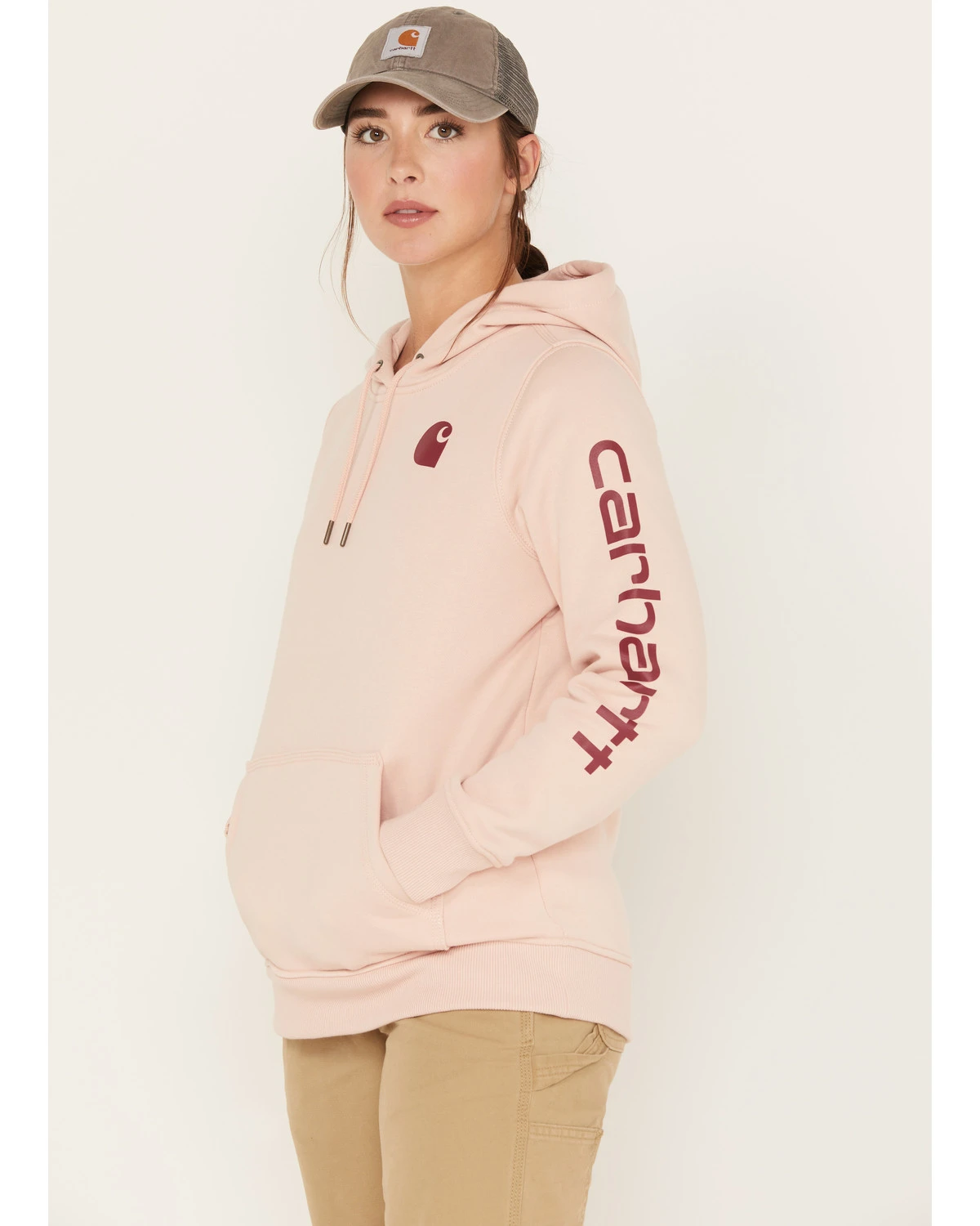 Carhartt Women's Relaxed Fit Midweight Logo Graphic Hoodie 4 Carhartt Women's Relaxed Fit Midweight Logo Graphic Hoodie - Image 2
