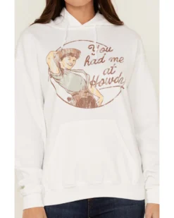 Goodie Two Sleeves Women's You Had Me At Howdy White Graphic Hoodie -Sheplers Sales 2000371376 100 P2