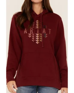 Ariat Women's R.E.A.L. Southwestern Beartooth Logo Graphic Hoodie -Sheplers Sales 2000371901 600 P3