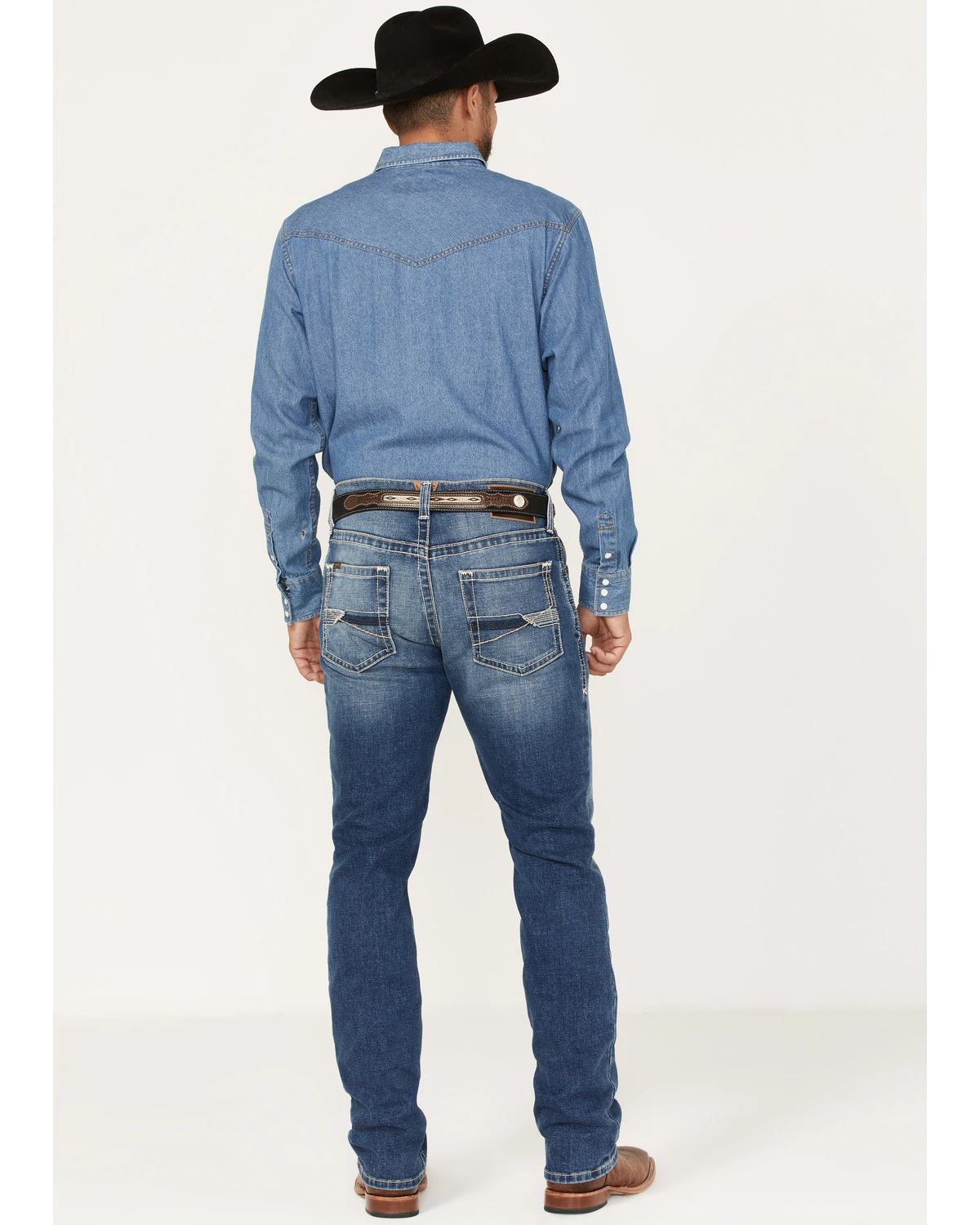 Ariat Men's M4 Walden Claudio Medium Wash Stretch Relaxed Straight Jeans 6 Ariat Men's M4 Walden Claudio Medium Wash Stretch Relaxed Straight Jeans - Image 4