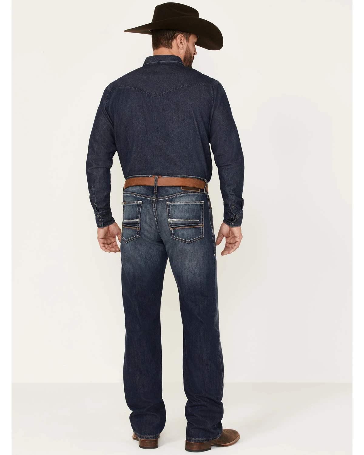 Ariat Men's Big Sur 3D Garby Dark Wash Relaxed Bootcut Jeans 5 Ariat Men's Big Sur 3D Garby Dark Wash Relaxed Bootcut Jeans - Image 3