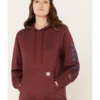 Ariat Women's Rebar Logo Sleeve Graphic Work Hooded Sweatshirt -Sheplers Sales 2000372132 603 P1