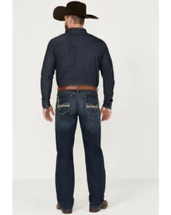 Cinch Men's Grant Dark Stonewash Relaxed Bootcut Stretch Performance Jeans -Sheplers Sales 2000373482 402 P3