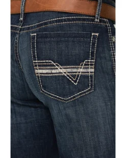 Cinch Men's Grant Dark Stonewash Relaxed Bootcut Stretch Performance Jeans -Sheplers Sales 2000373482 402 P4