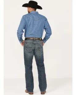 Ariat Men's M5 Louisville Seneca Medium Wash Stretch Straight Leg Jeans -Sheplers Sales 2000373699 400 P4