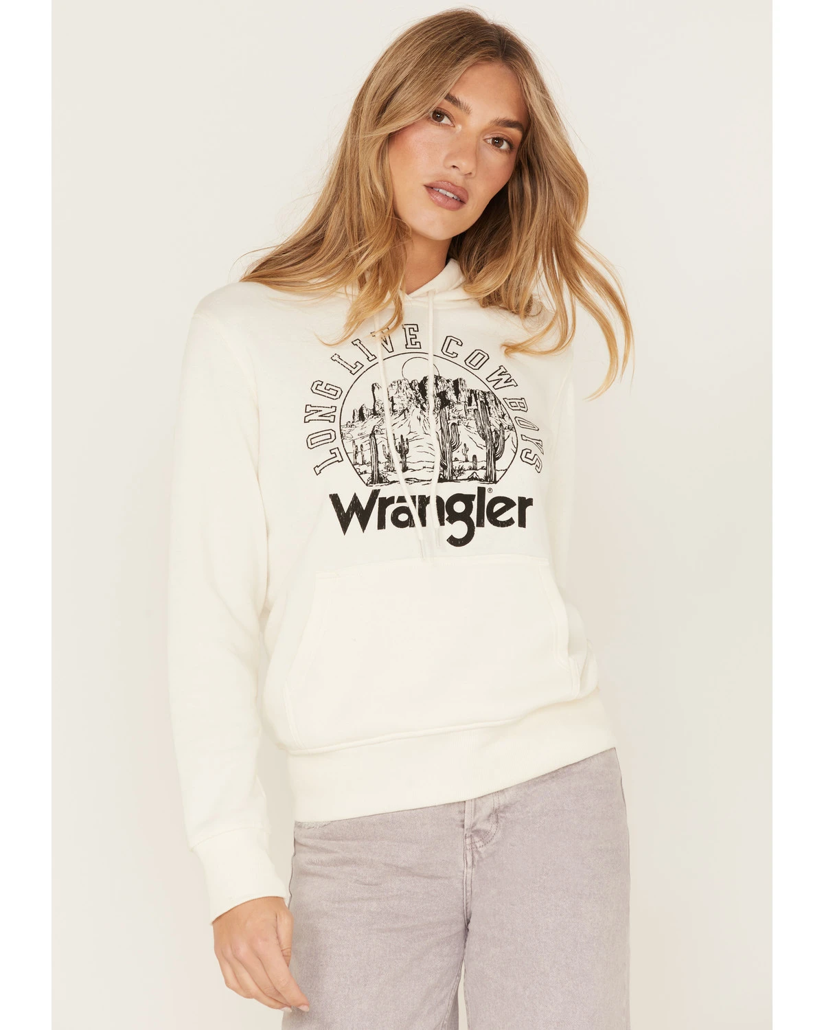 Wrangler Women's Long Live Cowboys Desert Graphic Hoodie 3 Wrangler Women's Long Live Cowboys Desert Graphic Hoodie