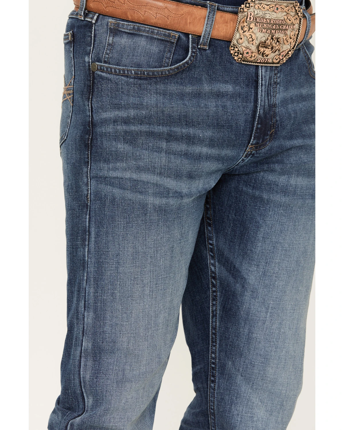 Wrangler 20X Men's 42 Vintage Trail Ride Slim Fit Bootcut Stretch Jeans 4 Wrangler 20X Men's 42 Vintage Trail Ride Slim Fit Bootcut Stretch Jeans - Image 2