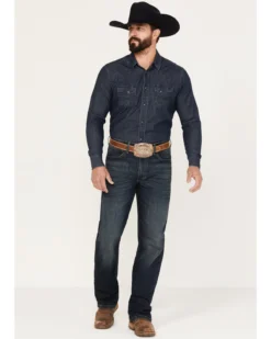 Wrangler 20x Men's 33MWX Iron Dark Wash Extreme Relaxed Straight Stretch Denim Jeans